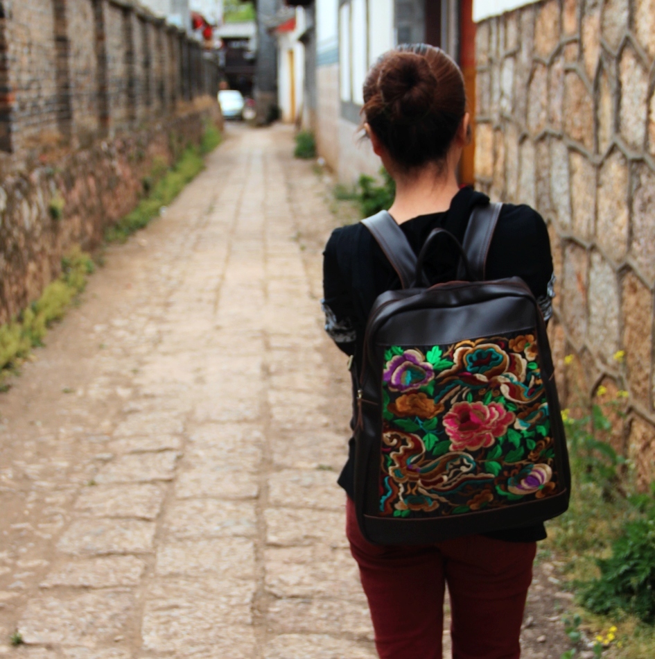 Student school bag female preppy style travel bag genuine leather laptop bag free shipping new wholesale