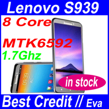 Lenovo S939 phone MTK6592 Octa Core 1.7GHz  mobile phone 1GB/8GB 6″ IPS 1280×720 8MP GPS WCDMA 3G smartphone E-compass stock/Eva