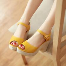 2014 New women’s shoes high-heeled women sandals high heel  thick heel sandals for women platform wedges sandals free shipping