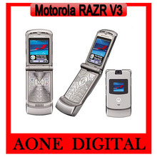 Original Refurbished Motorola RAZR V3 TFT Bluetooth Camera Russian Language cheap mobile Phone