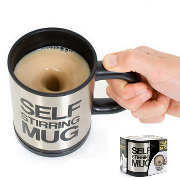 Lazy Cool Insulated Auto Self Stirring Mug Electric Coffee Cup Gift 350 ML new