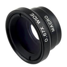 0.67X Wide Angle Macro Camera Lens for Mobile Phones for iPhone and Tablets Black Wholesale