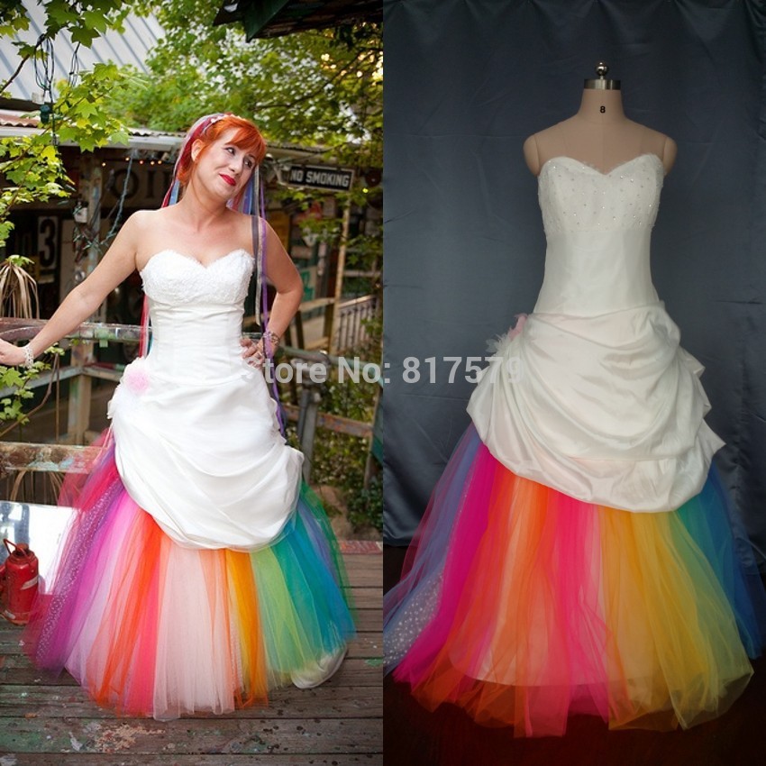 Rainbow wedding dresses