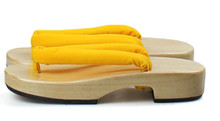 Women s Natural Color Round Toe Cap Cosplay Shoes Classical Japanese Painted Geta Flip Flops Wood