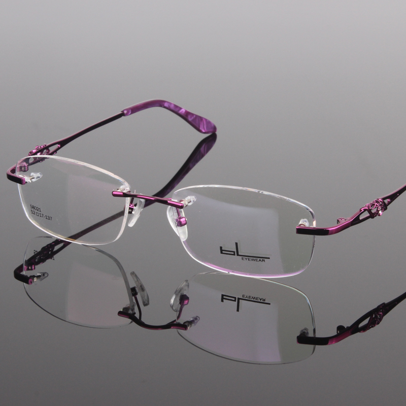 Fashion-rimless-eye-glasses-women-spectatle-frame-glasses ...