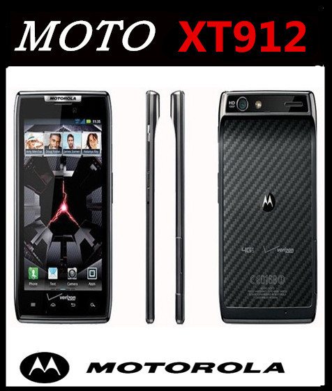 Original XT912 Motorola Android phone Dual Core ROM16GB Camera 8 0MP Bluetooth 4 0 Unlocked RAZR
