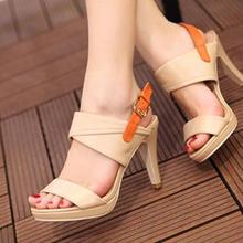 2014 new high quality genuine Leather women shoes women pumps sandals high heels thin heels platform women summer sandals