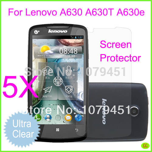 2014 sale 5pcs Free Shipping 3G Smartphone lenovo a630 Screen Protector Ultra Clear LCD Protective Film