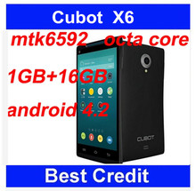 Original Cubot X6 MTK6592 Octa core 1 7Ghz 1GB 16GB 5 0 IPS OGS 8MP Android