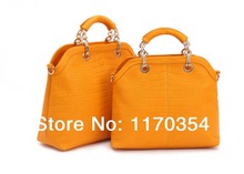 Free Shipping 2014 New Style Women s Shoulder Bags Brief Crocodile Pattern Women PU Leather Bags