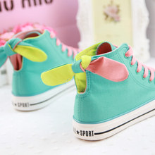 Canvas shoes female shoes cotton-made high-top shoes casual shoes skateboarding shoes rabbit ears shoes