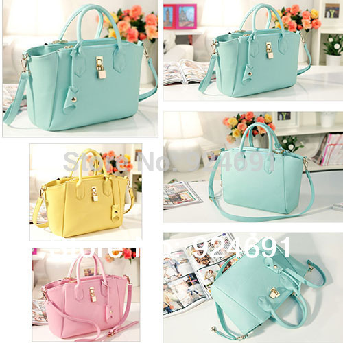 Women Handbag New Candy Colored Handbag Fashion Shoulder Diagonal Lock 8239 women messenger bags lady handbags
