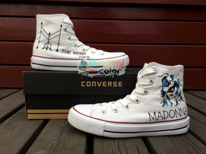 Men Womens Madonna Hand Painted Converse Custom Sneaker Fashion Shoes