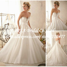 Antique Empire Waist Bridal Gowns Crystal Sequins Lace Sweetheart Sashes Church Wedding Dress