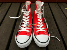 The Walking Dead Hand Painted Shoes Canvas Red Sneaker Men Womens Fashion High Top Shoes