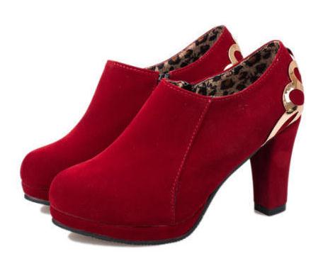 2015 New Women Pumps European PU leather boots ladies high heel fashion Motorcycle boots pumps women
