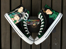 High Top Naruto Converse Shikamaru Shikaku Men Women Hand Painted Anime Sneaker Canvas Shoes