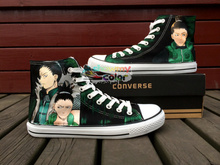 High Top Naruto Converse Shikamaru Shikaku Men Women Hand Painted Anime Sneaker Canvas Shoes