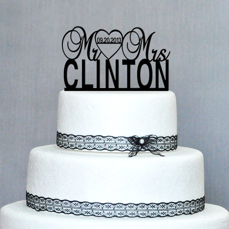 Wedding Cakes Topper Personalized acrylic cake topper Cake Topper with