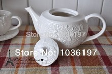 embossed floral design coffee sets embossed cup and saucer embossed teapots Euro style embossed tea sets