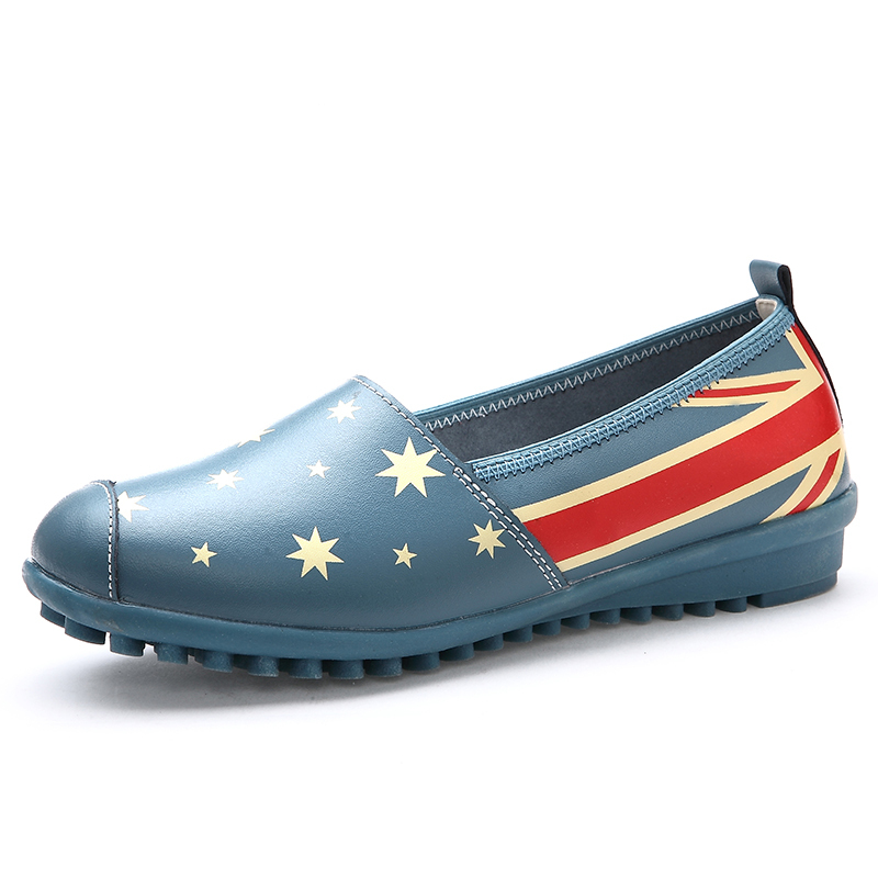 High quality new 2015 spring women single shoes genuine leather casual office work shoes female spring