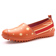 High quality new 2015 spring women single shoes genuine leather casual office work shoes female spring