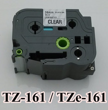 1 1/2″ 36mm laminated tz tape tz161 black on clear tz-161 tze 161 label tape for p touch