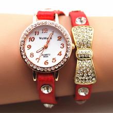 2pcs lt Freeshipping high quality pu leather band watch with special crystal butterfly jewelry 7 colors