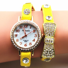 2pcs lt Freeshipping high quality pu leather band watch with special crystal butterfly jewelry 7 colors