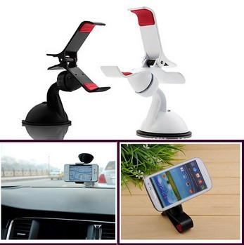 Universal 360degree spin Car Windshield Mount cell mobile phone Holder Bracket stands for iPhone5 4S for