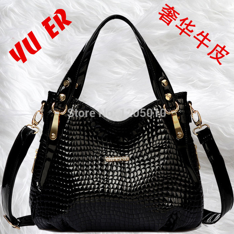 2014 crocodile pattern genuine leather women s handbag fashion trend fashion cross body women s shoulder