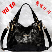 2014 crocodile pattern genuine leather women’s handbag fashion trend fashion cross-body women’s shoulder bag cowhide handbag