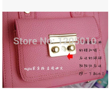 2014 women s genuine leather handbag Small smiley bag fashion vintage litchi small cowhide