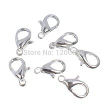 100Pcs 10mm Beautiful Silver Gold Plated Curved Lobster Clasps Claw Jewelry Findings DIY 4Z147