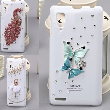 For lenovo P780 2014 new fashion handmade rhinestone 3D SGP hard cell phone case for Lenovo