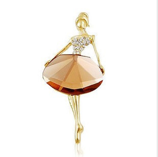 P5 Accessories bling gem brooch ballet girl fashion elegant brooch p1002