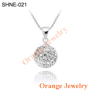 Wholesale Fashion Crystal Necklace Jewelry Mix Color Crystal Disco Balls Crystal Necklace Pendants With Chain Free