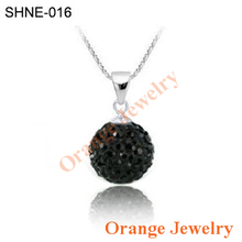 Wholesale Fashion Crystal Necklace Jewelry Mix Color Crystal Disco Balls Crystal Necklace Pendants With Chain Free