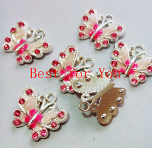 Mixed Silver Plated Enamel Crystal Butterfly Charms Pendants For Jewelry Making Diy Floating Locket Charm Handmade
