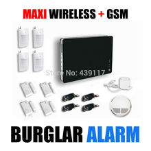 DHL Free shipping G1DB 315 433mhz GSM mobile control wireless Home Security Alarm System support Russian