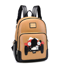 In 5 Color 2015 New Casual Leather Student Women Backpacks Vintage Brand Female School Outdoor Fun