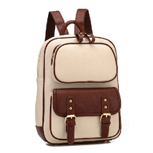 In 5 Color 2015 New Casual Leather Student Women Backpacks Vintage Brand Female School Outdoor Fun