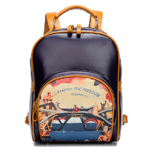 In 3 Color 2015 New Casual Leather Student Women Backpacks Vintage Brand Female School Outdoor Fun