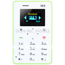 4.5mm Ultra Thin AEKU M5 Card Mobile Phone Pocket Mini Phone Dual Band Low Radiation(Green)