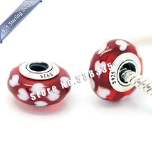 2pcs S925 Sterling Silver High quality Murano Glass Beads Europe Charm Beads Fits DIY Jewelry pandora Bracelet & Necklaces ZS100