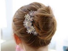 2014 New Exquisite Luxrious Shiny Rhinestone Sun Flowers 2 Color Fashion Korean Unique Colorful Wedding Bride