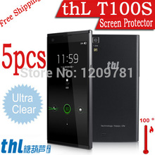 THL monkey king 2 screen protector.ultra clear 5pcs 3G Phone THL T100S screen protector.LCD screen protective film for THL T100S