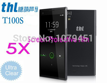 5x mobile phones Monkey King 2 ThL T100 T100S MTK6592 Cell Phone Screen Protector Ultra Clear