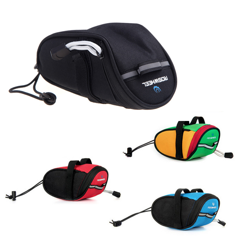 4 Colors Roswheel Outdoor Cycling Mountain Bike Bicycle Saddle Bag Back Seat Tail Pouch Package Black/Green/Blue/Red