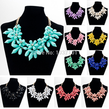 2014 of the latest fashion accessories Polychrome necklace Free shipping HJXL-31